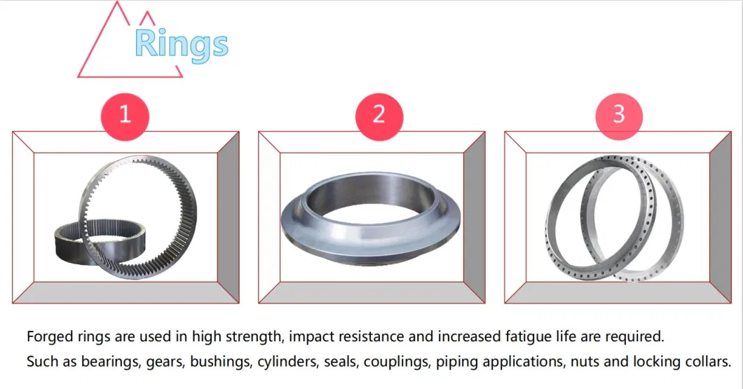 Hot Open Die Forging Rings - Engineering Equipment Forged Parts